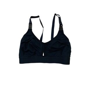 Simple Wishes Hands Free Pumping Bra Black‎ Full Cup Nursing Bra Small